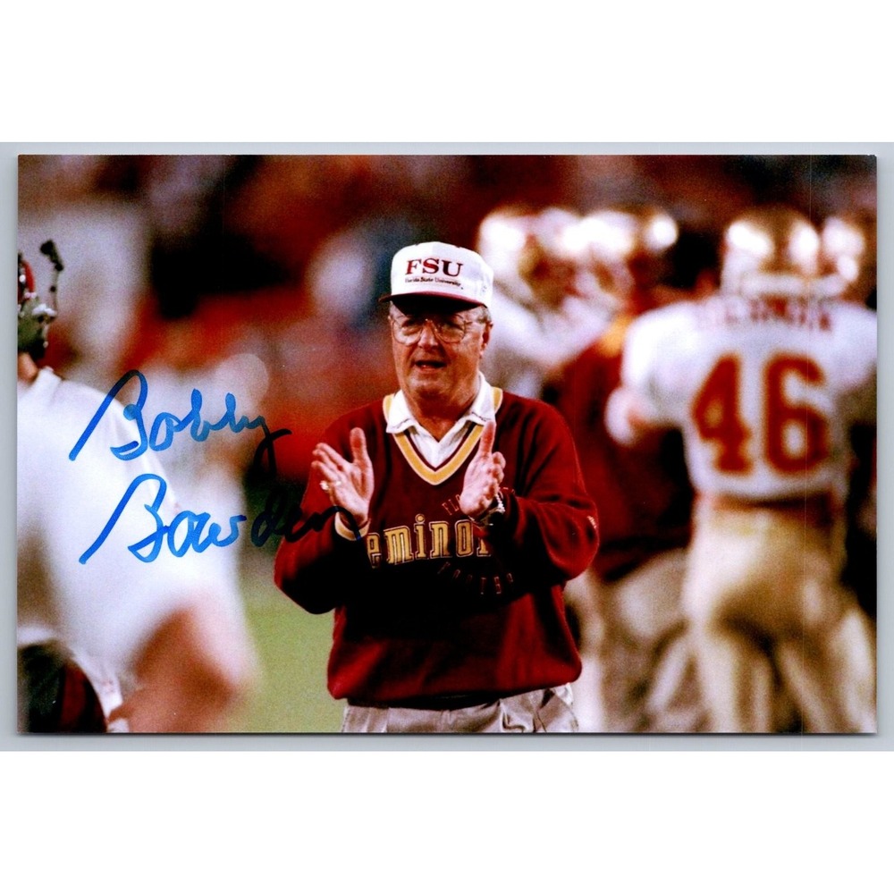 Bobby Bowden Autographed Photo Florida State Seminoles FSU Football Coach 4x6